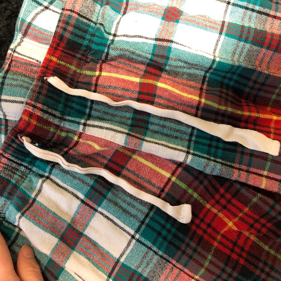 women's green plaid pajama pants